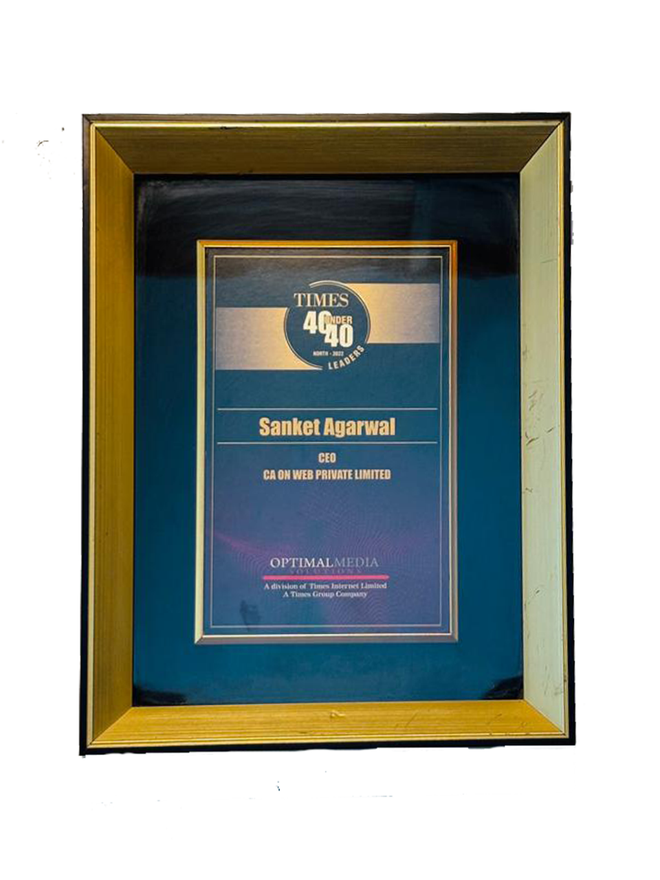 Times 40 Under 40 Award - Sanket Agarwal